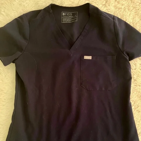 FIGS Catarina Scrub Top - Small Navy - Picture 5 of 7